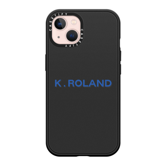 CASETiFY iPhone 13 ケース マットブラック インパクトケース MagSafe対応 Custom Case - k. Roland