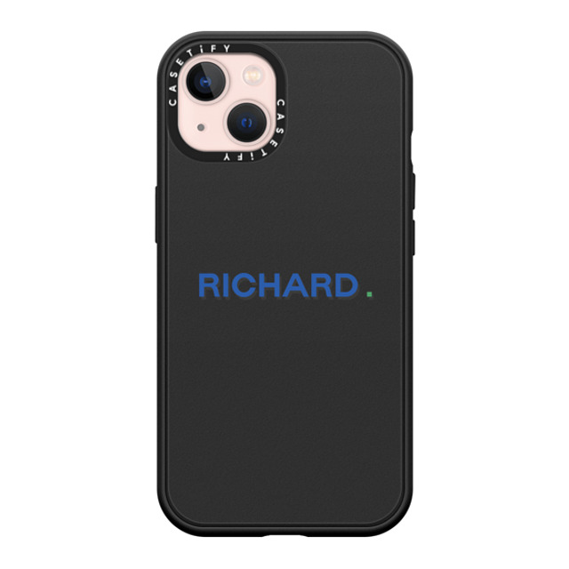 CASETiFY iPhone 13 ケース マットブラック インパクトケース MagSafe対応 Custom Case - Richard.