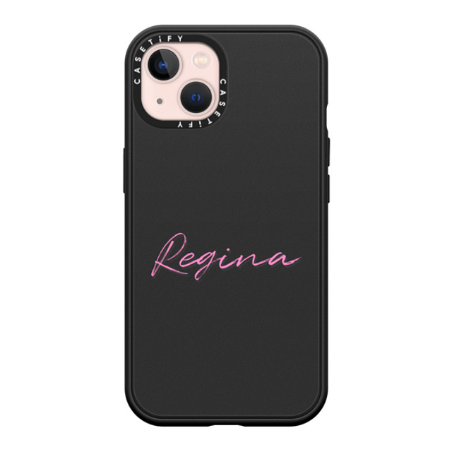 CASETiFY iPhone 13 ケース マットブラック インパクトケース MagSafe対応 Custom Case - Regina