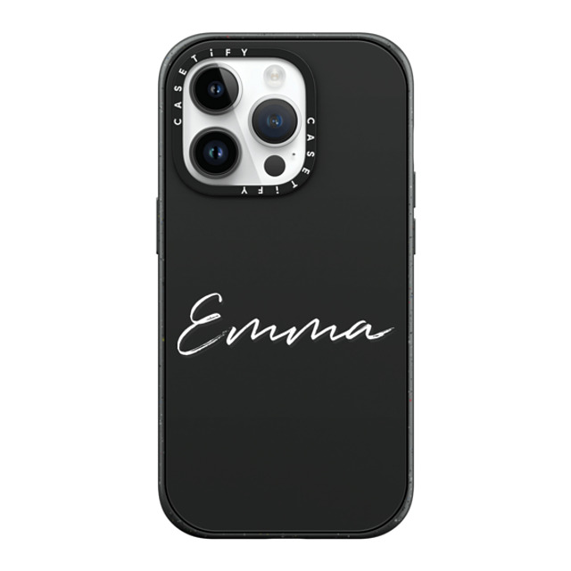 CASETiFY iPhone 14 Pro ケース マットブラック インパクトケース MagSafe対応 Custom Case - Emma