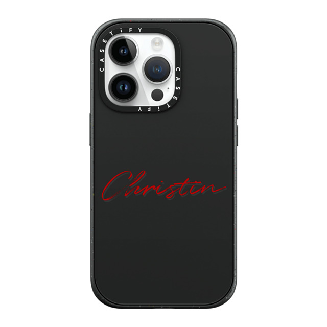 CASETiFY iPhone 14 Pro ケース マットブラック インパクトケース MagSafe対応 Custom Case - Christin