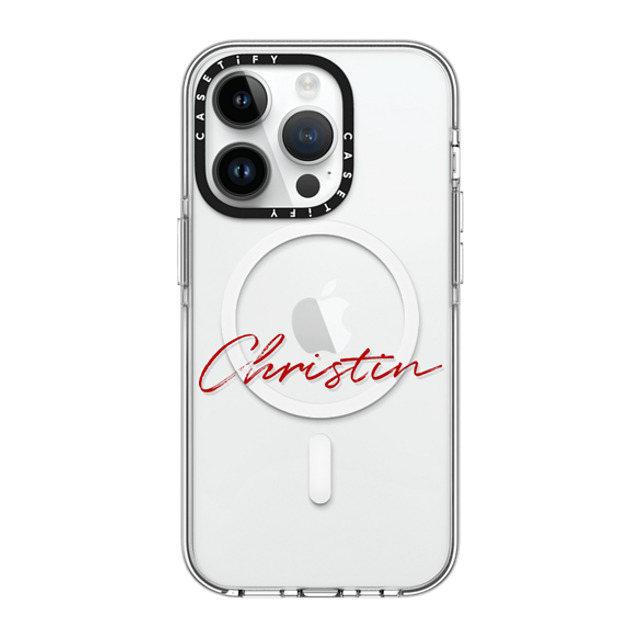 CASETiFY iPhone 14 Pro ケース クリア クリア ケース MagSafe対応 Custom Case - Christin