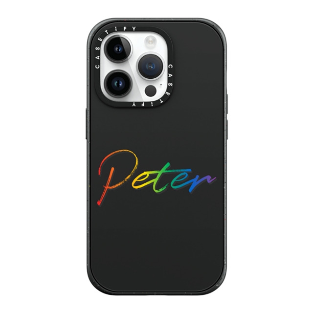 CASETiFY iPhone 14 Pro ケース マットブラック インパクトケース MagSafe対応 Custom Case - Peter