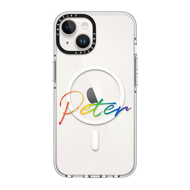 CASETiFY iPhone 14 ケース クリア クリア ケース MagSafe対応 Custom Case - Peter