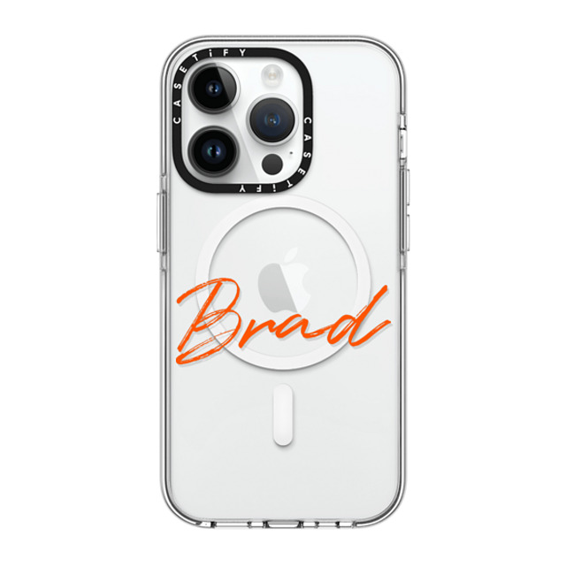 CASETiFY iPhone 14 Pro ケース クリア クリア ケース MagSafe対応 Custom Case - Brad