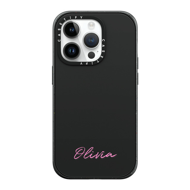 CASETiFY iPhone 14 Pro ケース マットブラック インパクトケース MagSafe対応 Custom Case - Olivia