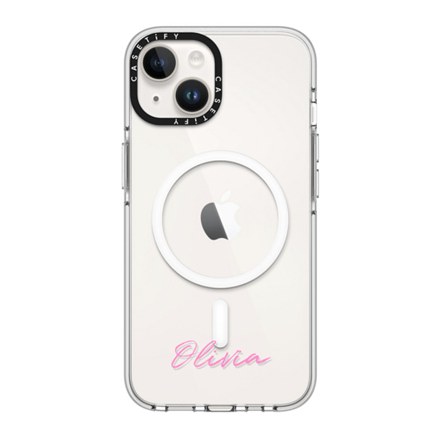 CASETiFY iPhone 14 ケース クリア クリア ケース MagSafe対応 Custom Case - Olivia