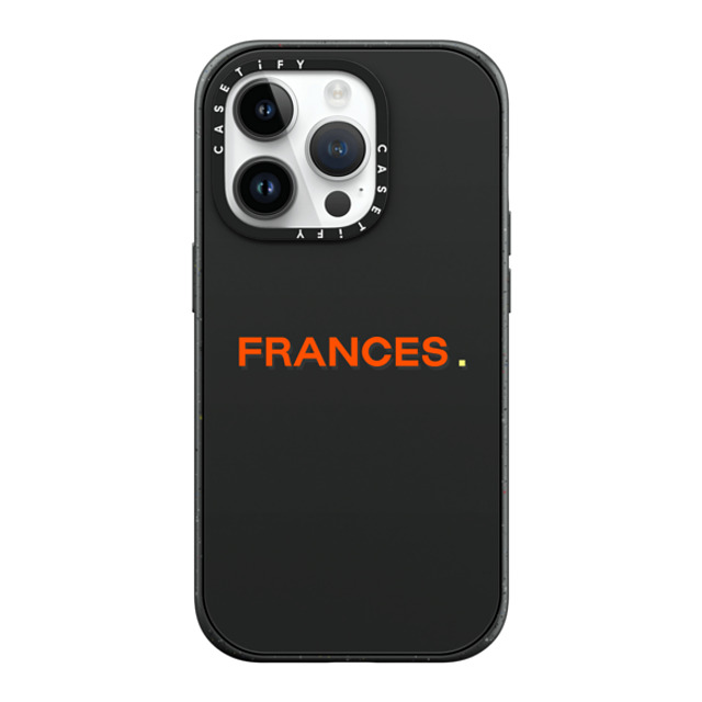 CASETiFY iPhone 14 Pro ケース マットブラック インパクトケース MagSafe対応 Custom Case - Frances.