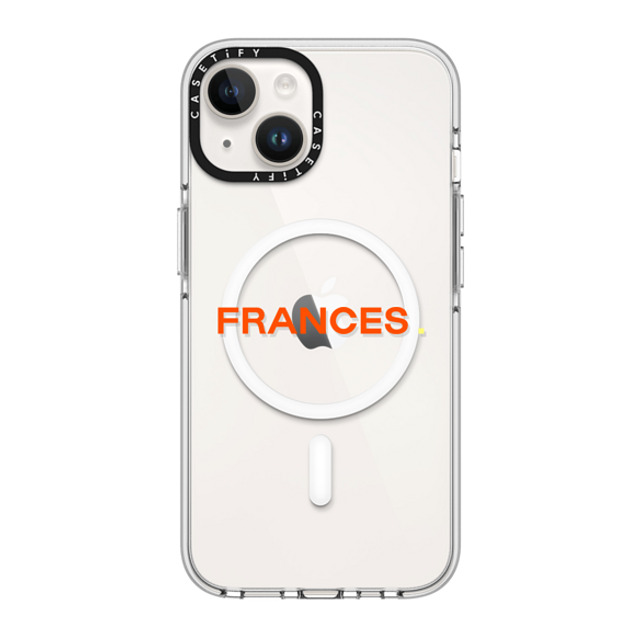 CASETiFY iPhone 14 ケース クリア クリア ケース MagSafe対応 Custom Case - Frances.