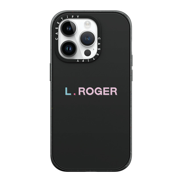 CASETiFY iPhone 14 Pro ケース マットブラック インパクトケース MagSafe対応 Custom Case - l. Roger