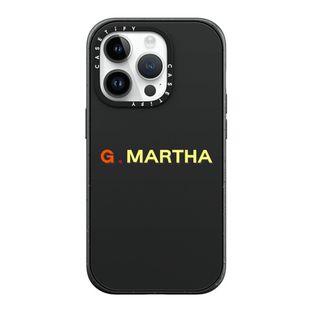 CASETiFY iPhone 14 Pro ケース マットブラック インパクトケース MagSafe対応 Custom Case - g. Martha