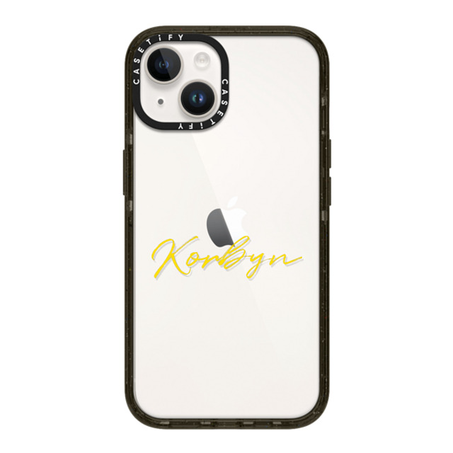 CASETiFY iPhone 14 ケース ブラック インパクトケース Custom Case - Korbyn