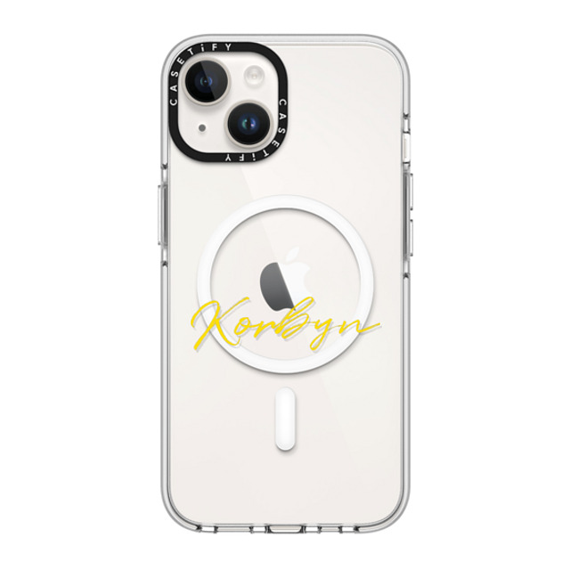 CASETiFY iPhone 14 ケース クリア クリア ケース MagSafe対応 Custom Case - Korbyn