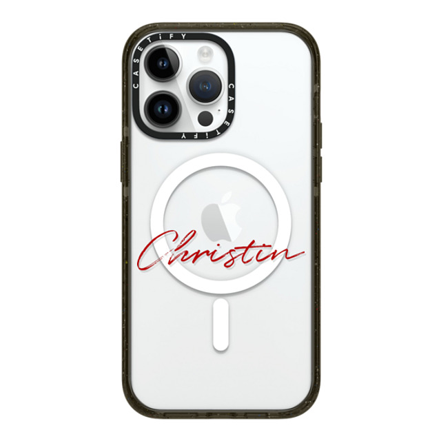 CASETiFY iPhone 14 Pro Max ケース ブラック インパクトケース MagSafe対応 Custom Case - Christin