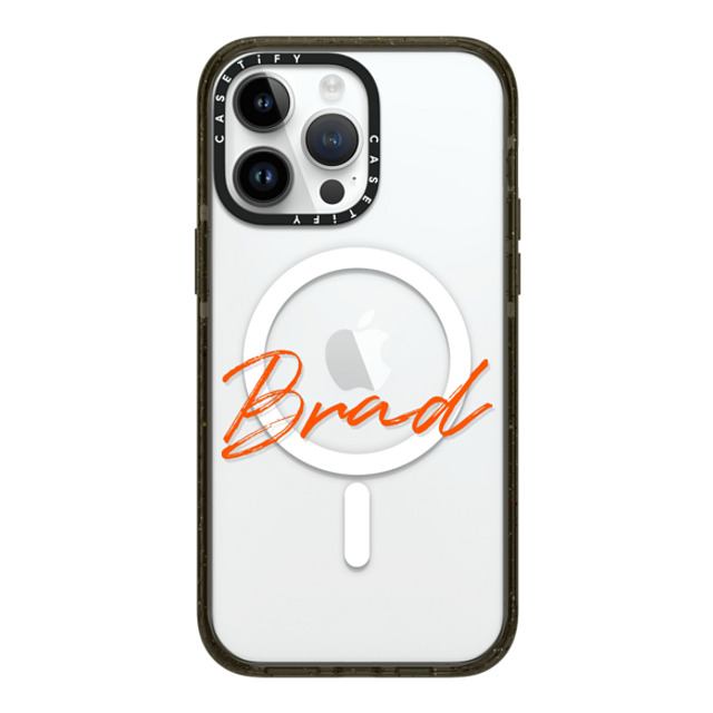 CASETiFY iPhone 14 Pro Max ケース ブラック インパクトケース MagSafe対応 Custom Case - Brad