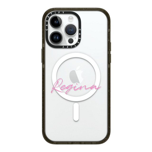 CASETiFY iPhone 14 Pro Max ケース ブラック インパクトケース MagSafe対応 Custom Case - Regina