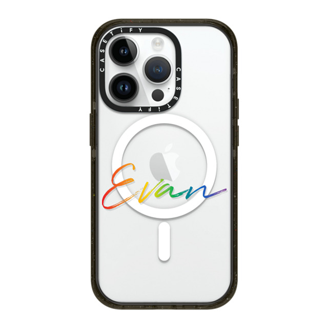 CASETiFY iPhone 14 Pro ケース ブラック インパクトケース MagSafe対応 Custom Case - Evan