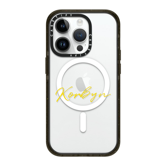 CASETiFY iPhone 14 Pro ケース ブラック インパクトケース MagSafe対応 Custom Case - Korbyn