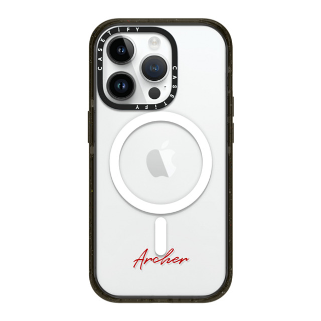 CASETiFY iPhone 14 Pro ケース ブラック インパクトケース MagSafe対応 Custom Case - Archer