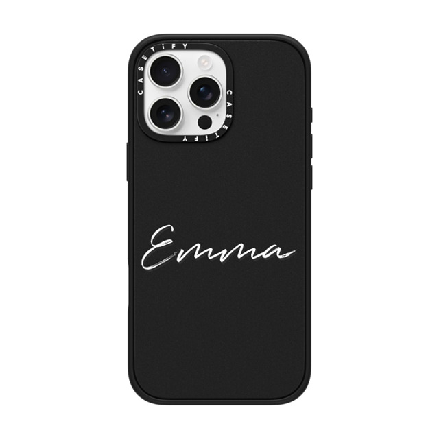 CASETiFY iPhone 16 Pro Max ケース マットブラック インパクトケース MagSafe対応 Custom Case - Emma