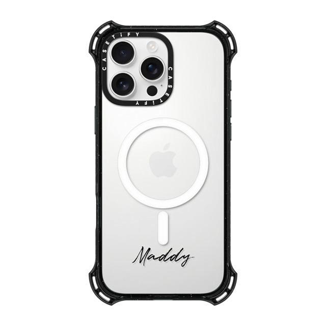 CASETiFY iPhone 16 Pro Max ケース ブラック バウンスケース Custom Case - Maddy