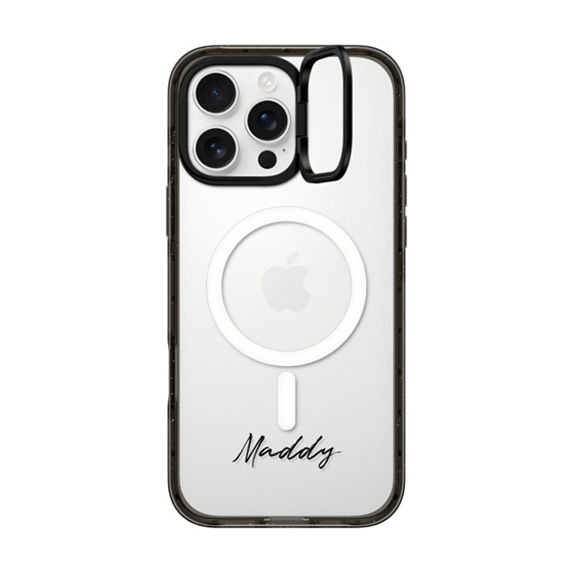 CASETiFY iPhone 16 Pro Max ケース ブラック インパクトリングスタンドケース MagSafe対応 Custom Case - Maddy