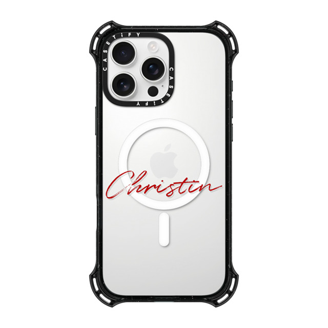 CASETiFY iPhone 16 Pro Max ケース ブラック バウンスケース Custom Case - Christin