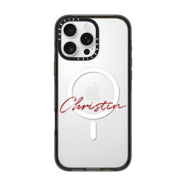 CASETiFY iPhone 16 Pro Max ケース ブラック インパクトケース MagSafe対応 Custom Case - Christin