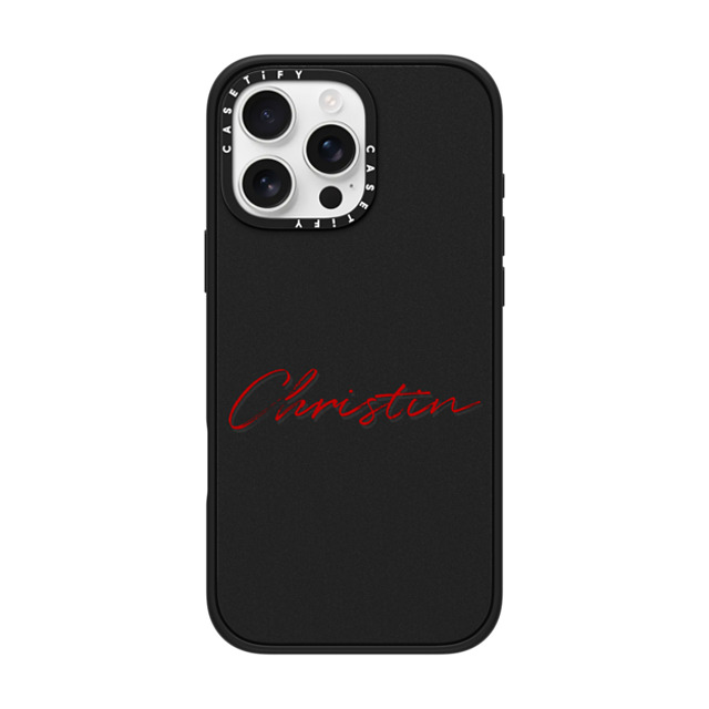 CASETiFY iPhone 16 Pro Max ケース マットブラック インパクトケース MagSafe対応 Custom Case - Christin