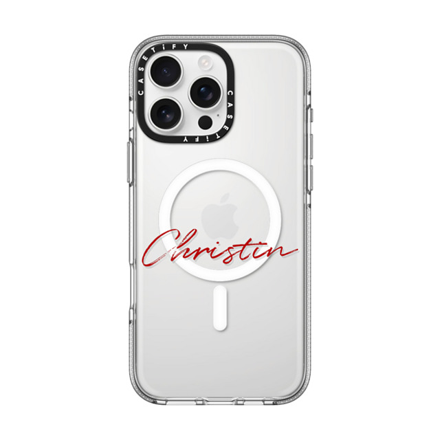 CASETiFY iPhone 16 Pro Max ケース クリア クリア ケース MagSafe対応 Custom Case - Christin