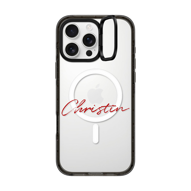 CASETiFY iPhone 16 Pro Max ケース ブラック インパクトリングスタンドケース MagSafe対応 Custom Case - Christin