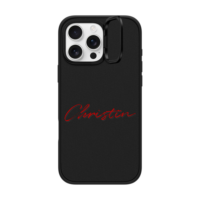 CASETiFY iPhone 16 Pro Max ケース マットブラック インパクトリングスタンドケース MagSafe対応 Custom Case - Christin