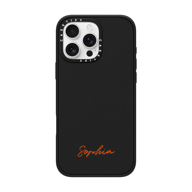 CASETiFY iPhone 16 Pro Max ケース マットブラック インパクトケース MagSafe対応 Custom Case - Sophia