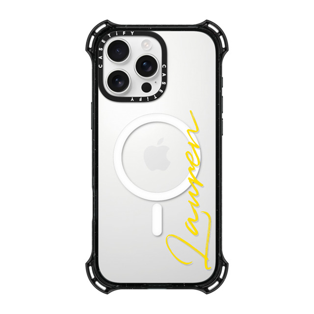 CASETiFY iPhone 16 Pro Max ケース ブラック バウンスケース Custom Case - Lauren