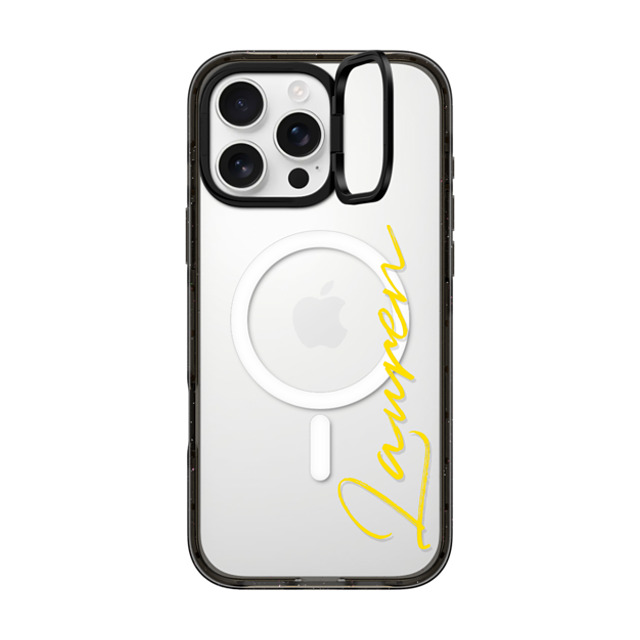 CASETiFY iPhone 16 Pro Max ケース ブラック インパクトリングスタンドケース MagSafe対応 Custom Case - Lauren