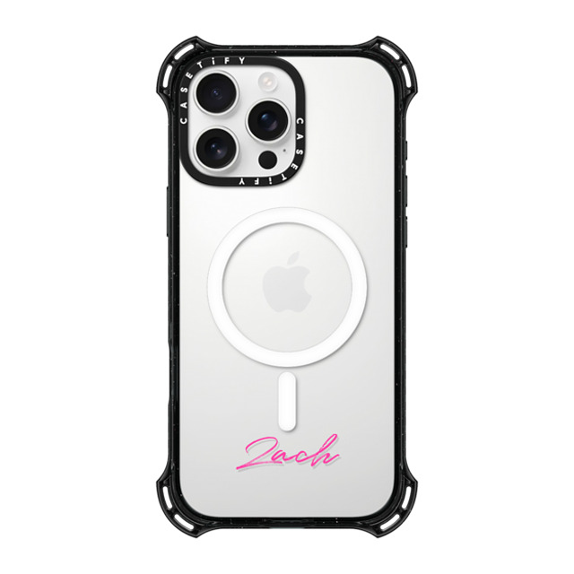 CASETiFY iPhone 16 Pro Max ケース ブラック バウンスケース Custom Case - Zach