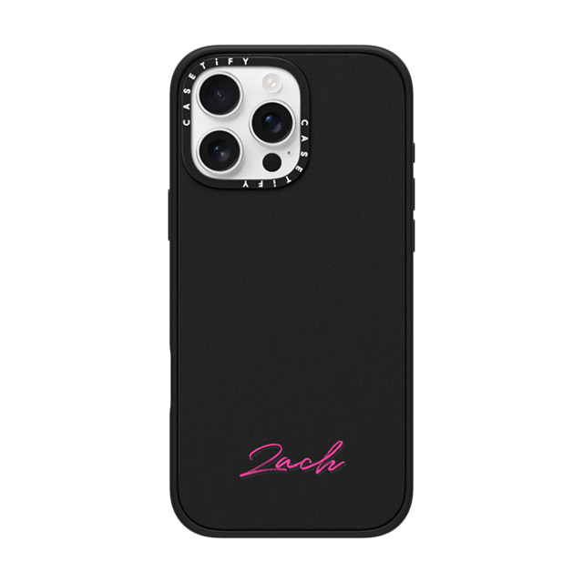 CASETiFY iPhone 16 Pro Max ケース マットブラック インパクトケース MagSafe対応 Custom Case - Zach