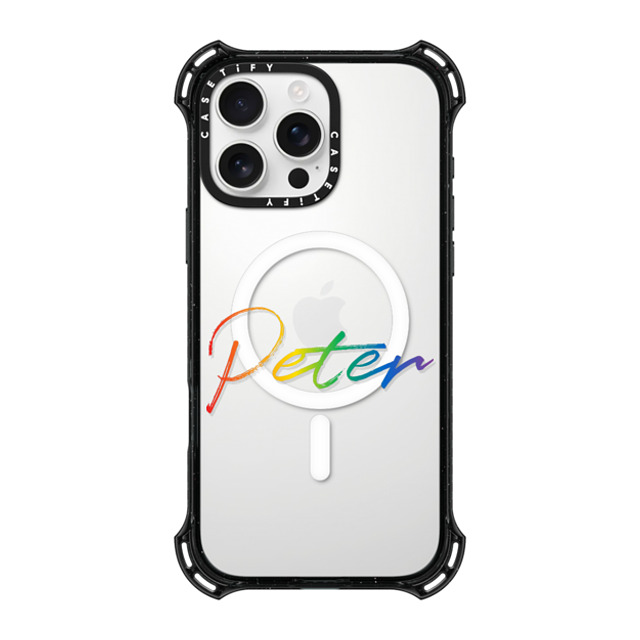 CASETiFY iPhone 16 Pro Max ケース ブラック バウンスケース Custom Case - Peter