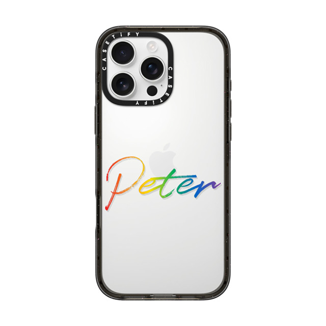 CASETiFY iPhone 16 Pro Max ケース ブラック インパクトケース Custom Case - Peter