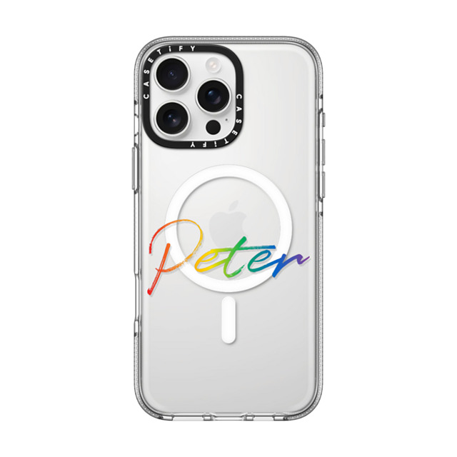 CASETiFY iPhone 16 Pro Max ケース クリア クリア ケース MagSafe対応 Custom Case - Peter