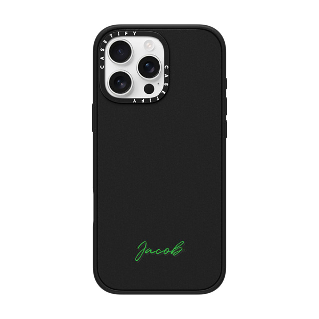 CASETiFY iPhone 16 Pro Max ケース マットブラック インパクトケース MagSafe対応 Custom Case - Jacob