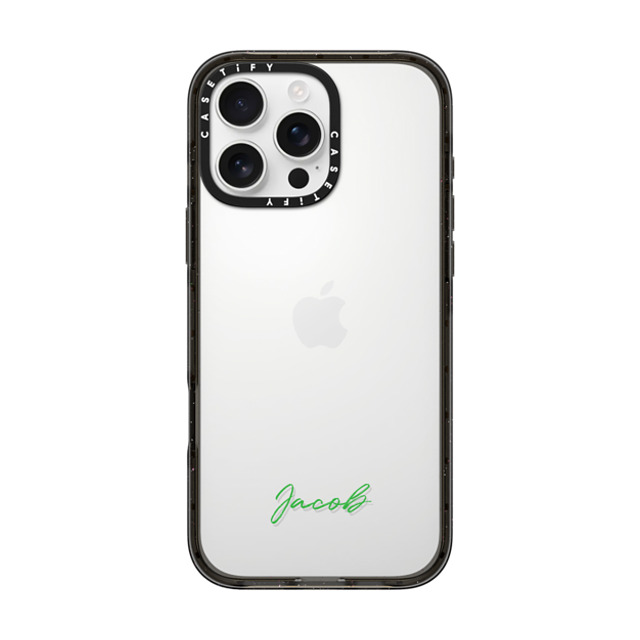 CASETiFY iPhone 16 Pro Max ケース ブラック インパクトケース Custom Case - Jacob