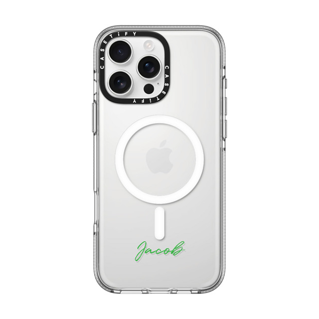 CASETiFY iPhone 16 Pro Max ケース クリア クリア ケース MagSafe対応 Custom Case - Jacob