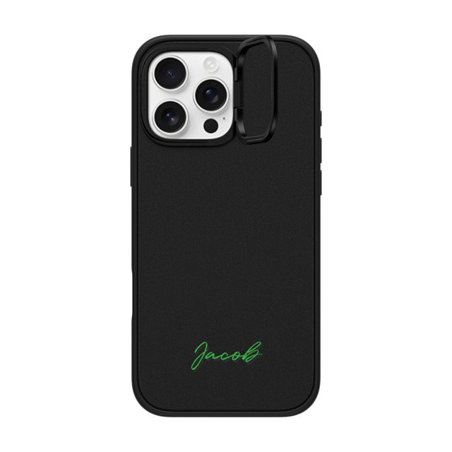 CASETiFY iPhone 16 Pro Max ケース マットブラック インパクトリングスタンドケース MagSafe対応 Custom Case - Jacob