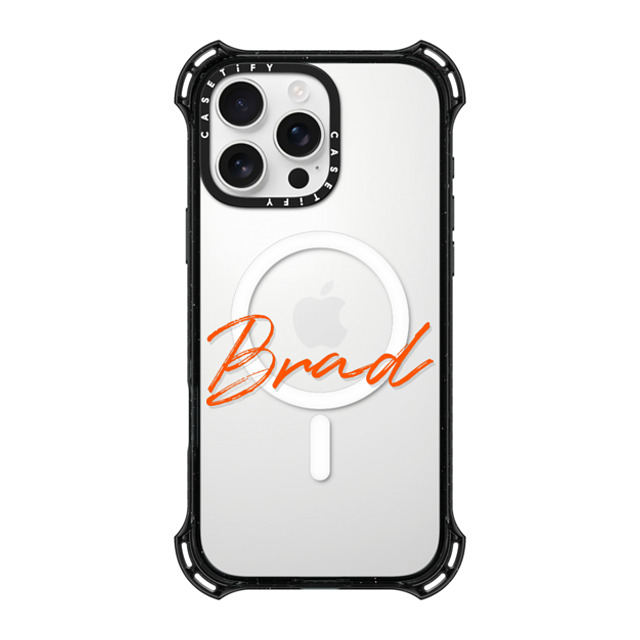 CASETiFY iPhone 16 Pro Max ケース ブラック バウンスケース Custom Case - Brad