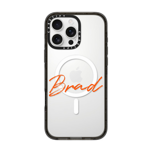 CASETiFY iPhone 16 Pro Max ケース ブラック インパクトケース MagSafe対応 Custom Case - Brad