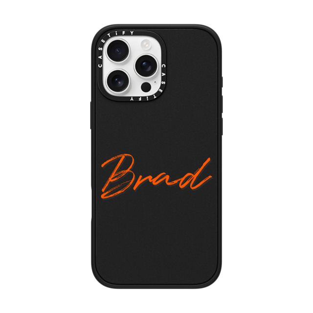 CASETiFY iPhone 16 Pro Max ケース マットブラック インパクトケース MagSafe対応 Custom Case - Brad