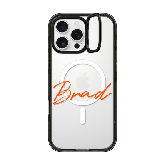 CASETiFY iPhone 16 Pro Max ケース ブラック インパクトリングスタンドケース MagSafe対応 Custom Case - Brad