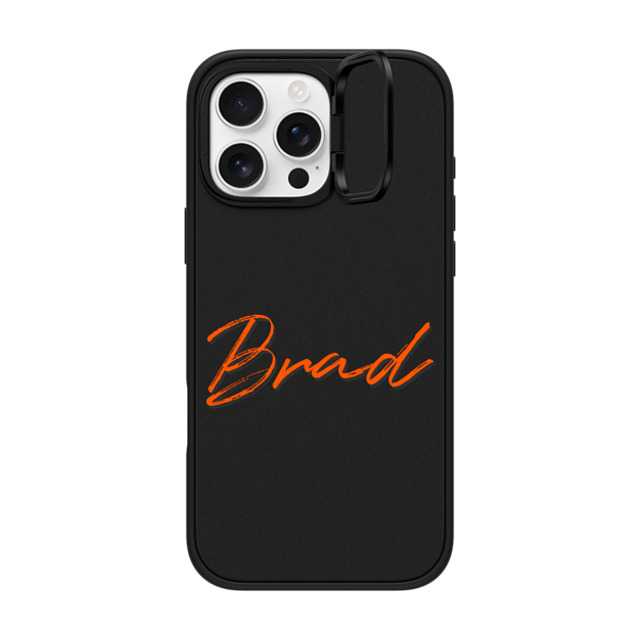 CASETiFY iPhone 16 Pro Max ケース マットブラック インパクトリングスタンドケース MagSafe対応 Custom Case - Brad