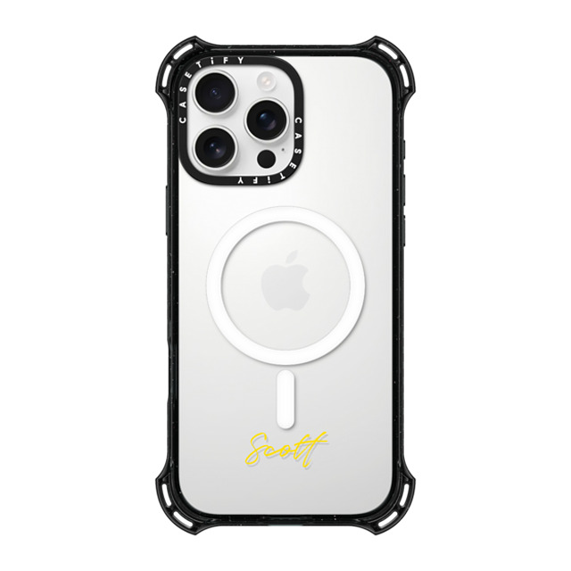 CASETiFY iPhone 16 Pro Max ケース ブラック バウンスケース Custom Case - Scott